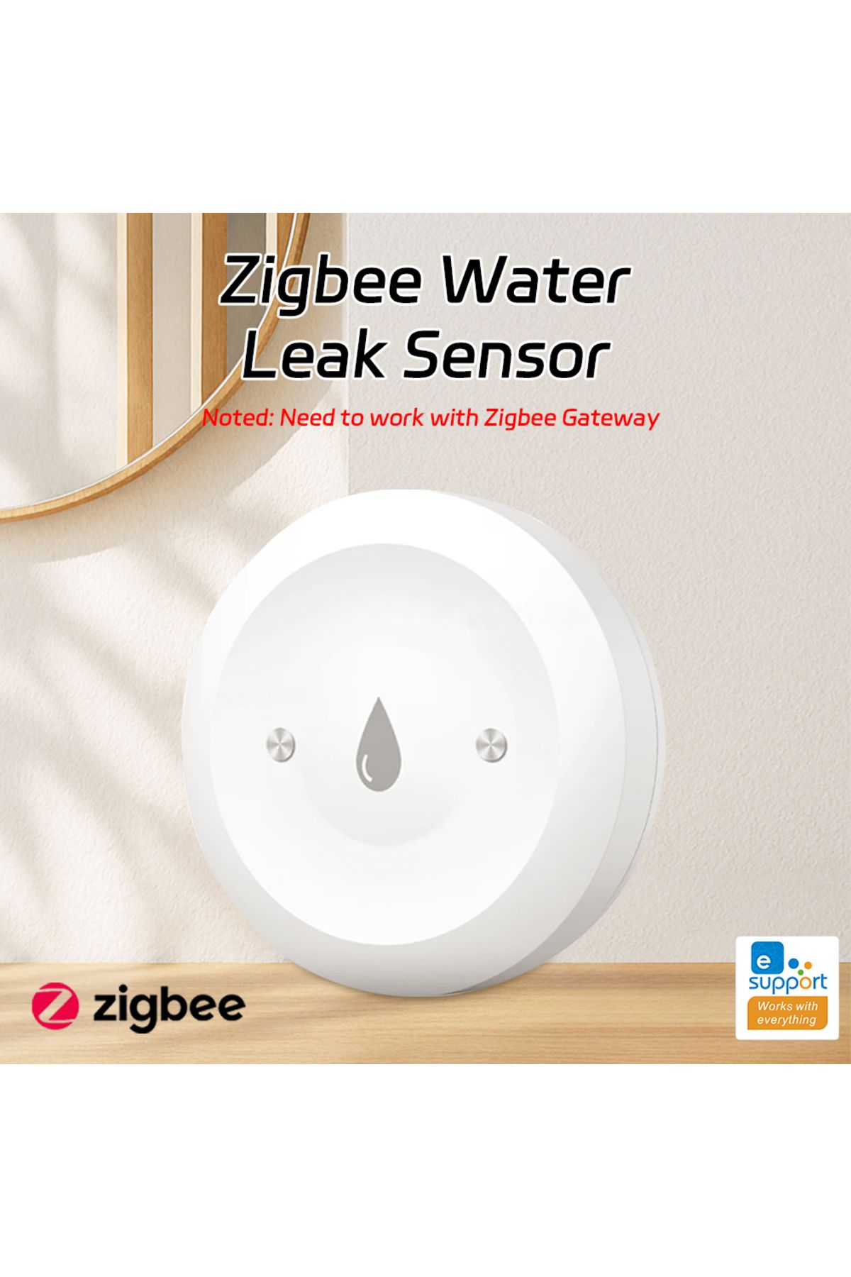 Choice-Zigbee Water Sensor Leak Flood Detector App Remote Monitoring For Kitchen/bathroom Support Home A... 8
