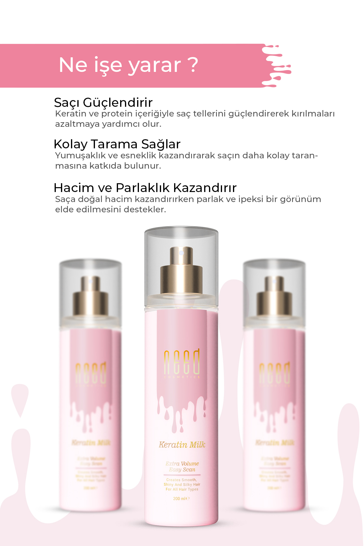Keratin Saç Bakım Sütü 200 ml — 1 — تصویر 2 از 4