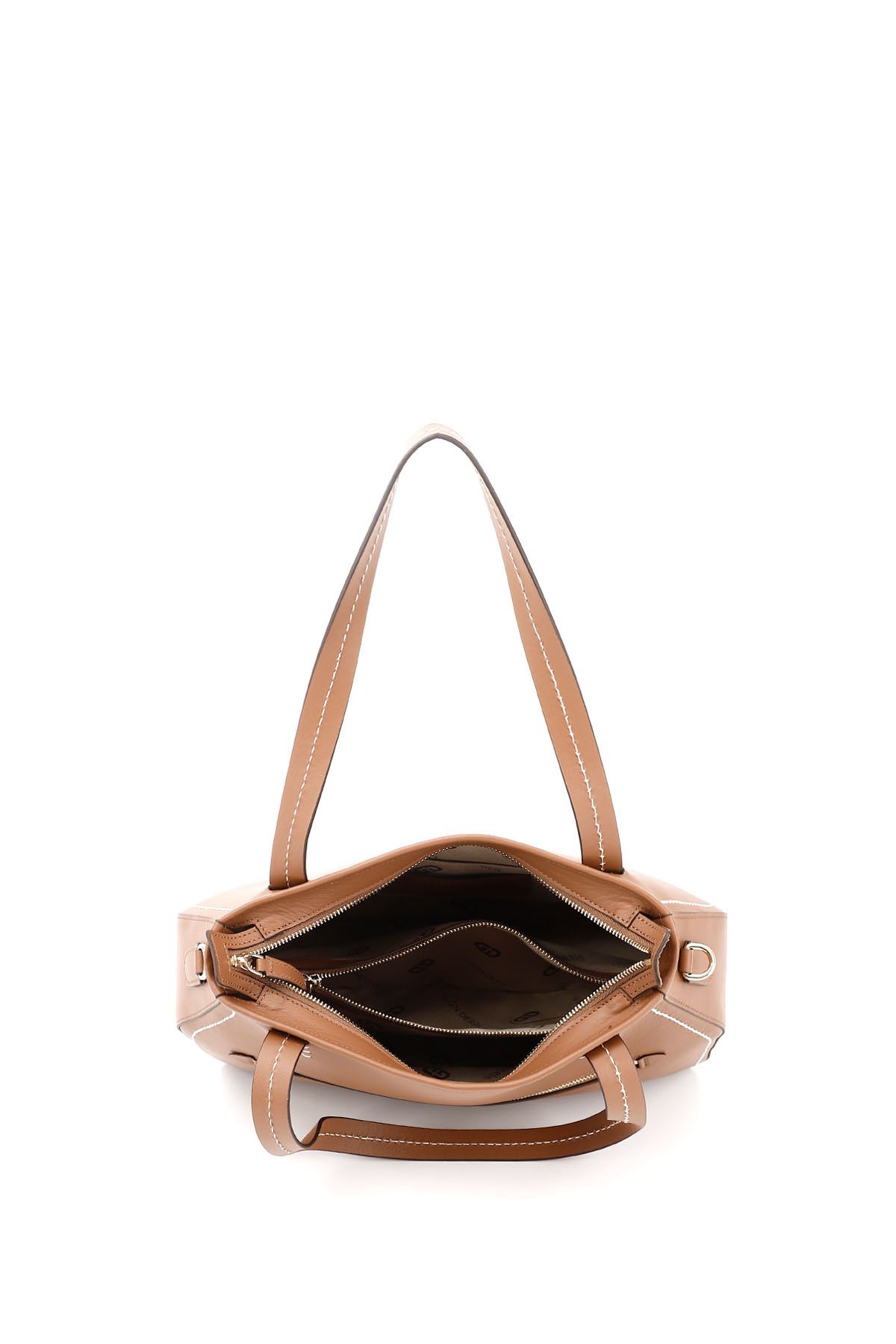 GÖNDERİ(R)-Women / Girls Tan Genuine Leather Hand and Shoulder Bag 5