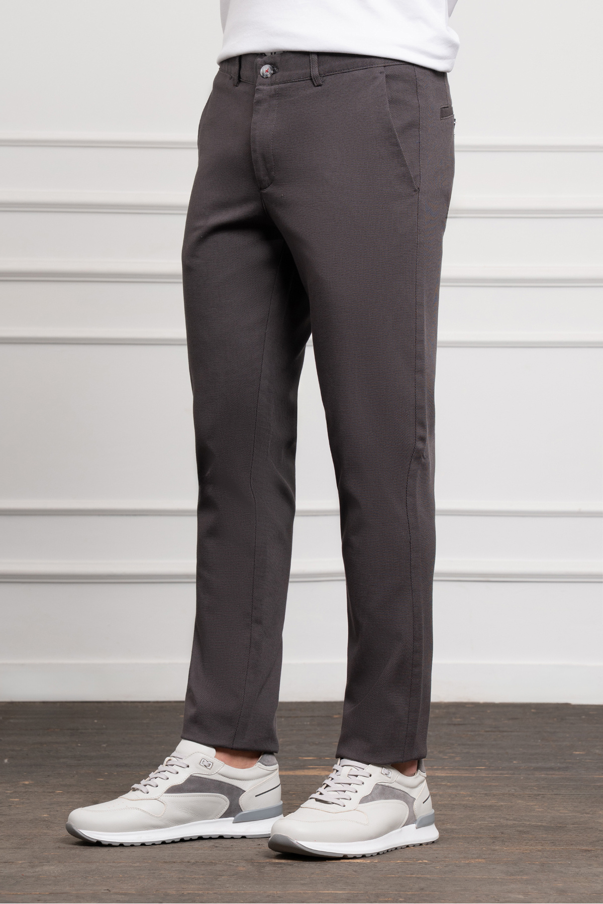 Morven-Men's Smoked Dynamic Fit Relaxed Cut Chino Pants 2