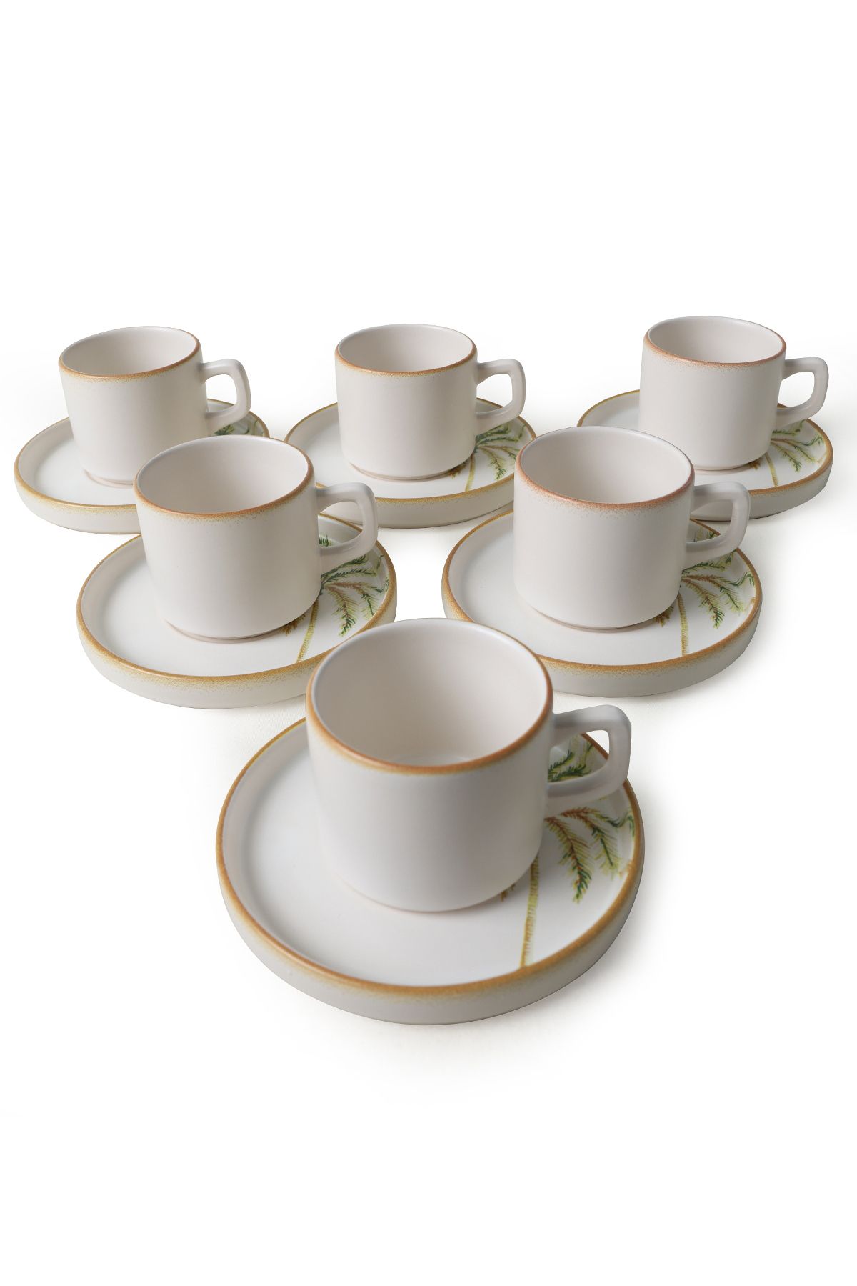 Keramika-Σετ τσαγιού Bronze Palm Stackable 12 τεμαχίων για 6 άτομα 22902-03 5