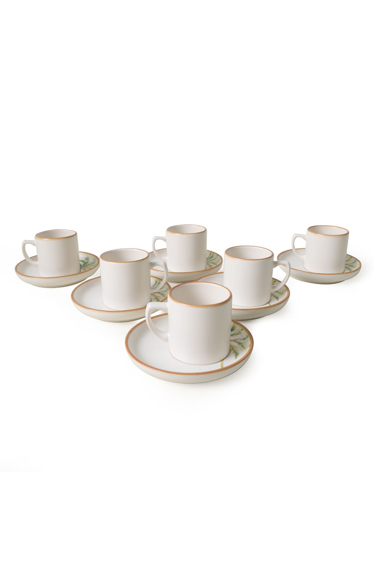 Keramika-Σετ καφέ Bronze Palm Nordic 12 τεμαχίων για 6 άτομα 22902-03 5