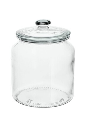 TEZPAZAR Kurabiye Kuruyemiş Kavanozu Yükseklik 18 Cm Cam Kapaklı Kavanoz Haci...