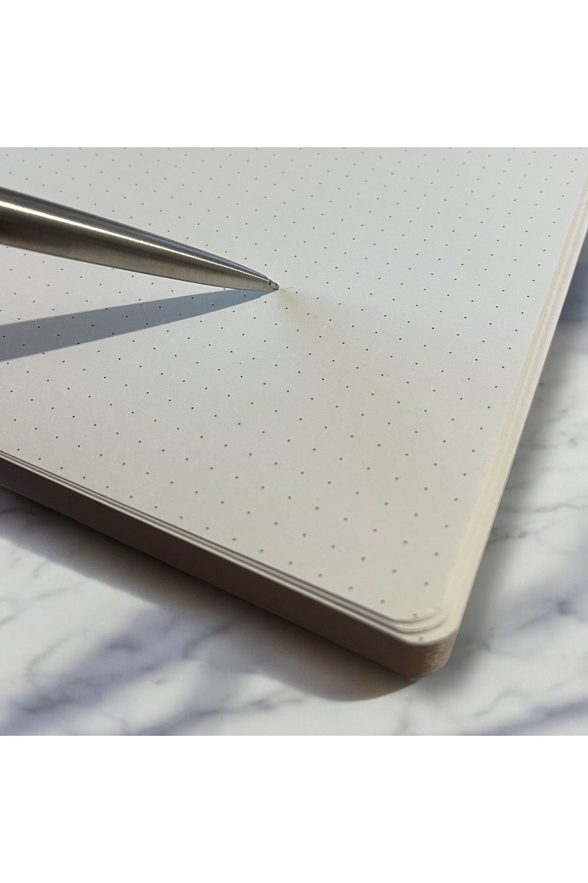 Fark Tanıtım-Special Design Kraft Cover A5 Enzo Dotted Notebook - 180 Degree Openable 6