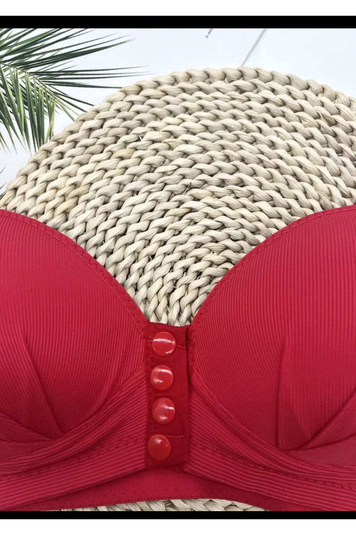 SATTENS-Front Button Hollow Unbuttressed Plus Size Bra Soft Comfortable Mold Gathering Bra 4