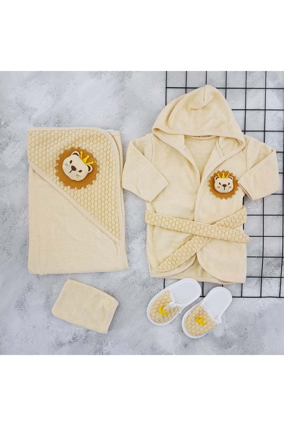 ConconBebe Concon 1650 Organic Aslan Bornoz Set fotoğrafı 2 (önizleme)