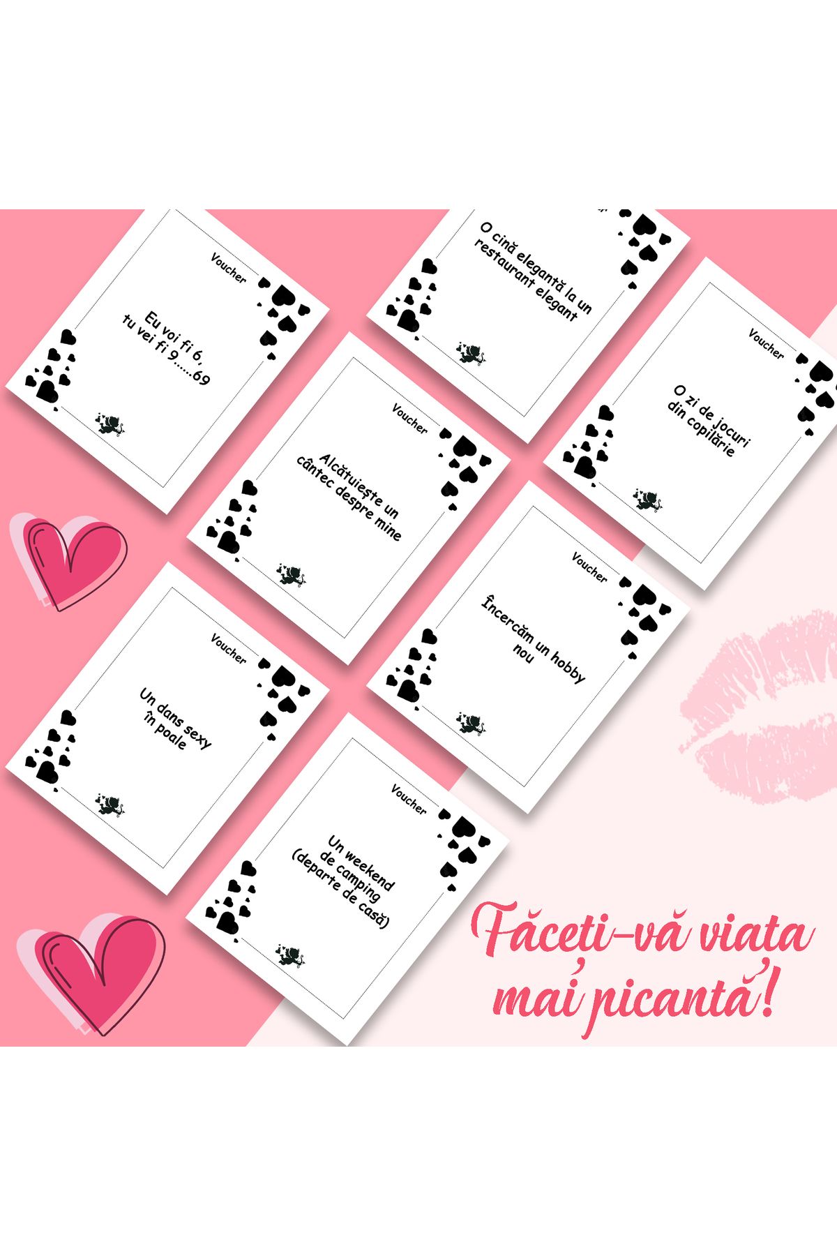 Legendary Gifts-Vouchers for Couples, Love Means 50/50, 100 Cards with Different Messages 5