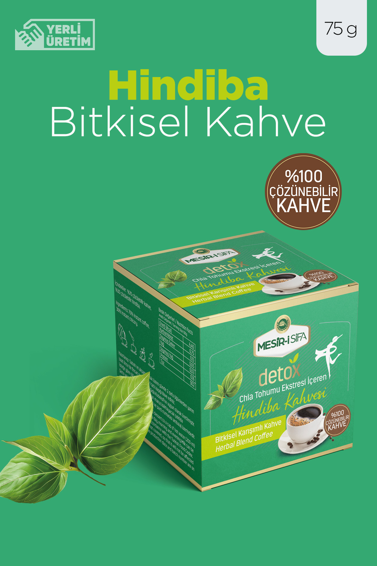 Mesirişifa Chia Tohumu Ekstresi İçeren Hindiba Kahvesi Bitkisel