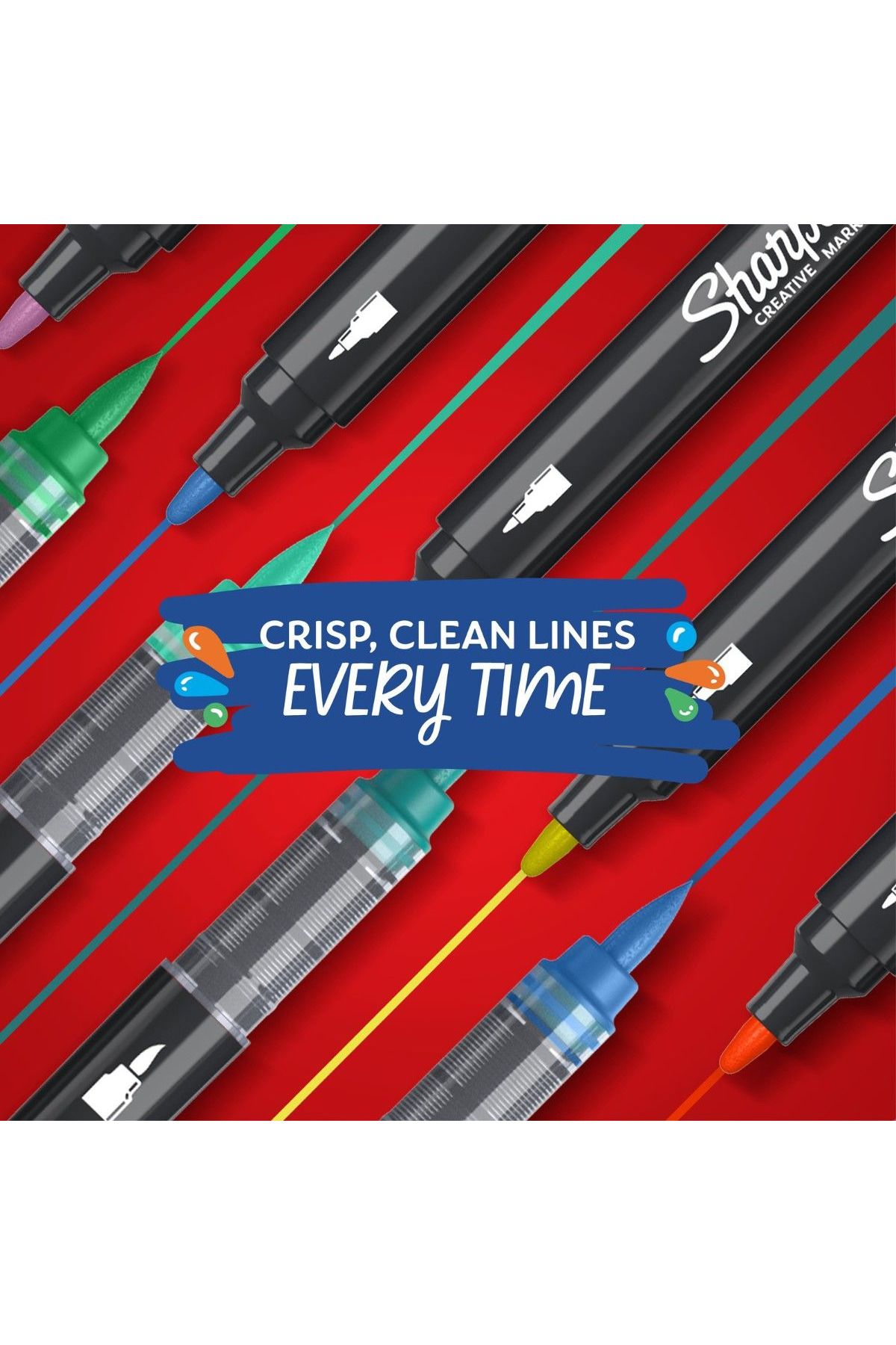 Art Tone-Sharpie Permanent Marker Round Tip Set of 12 Paint Effect 6
