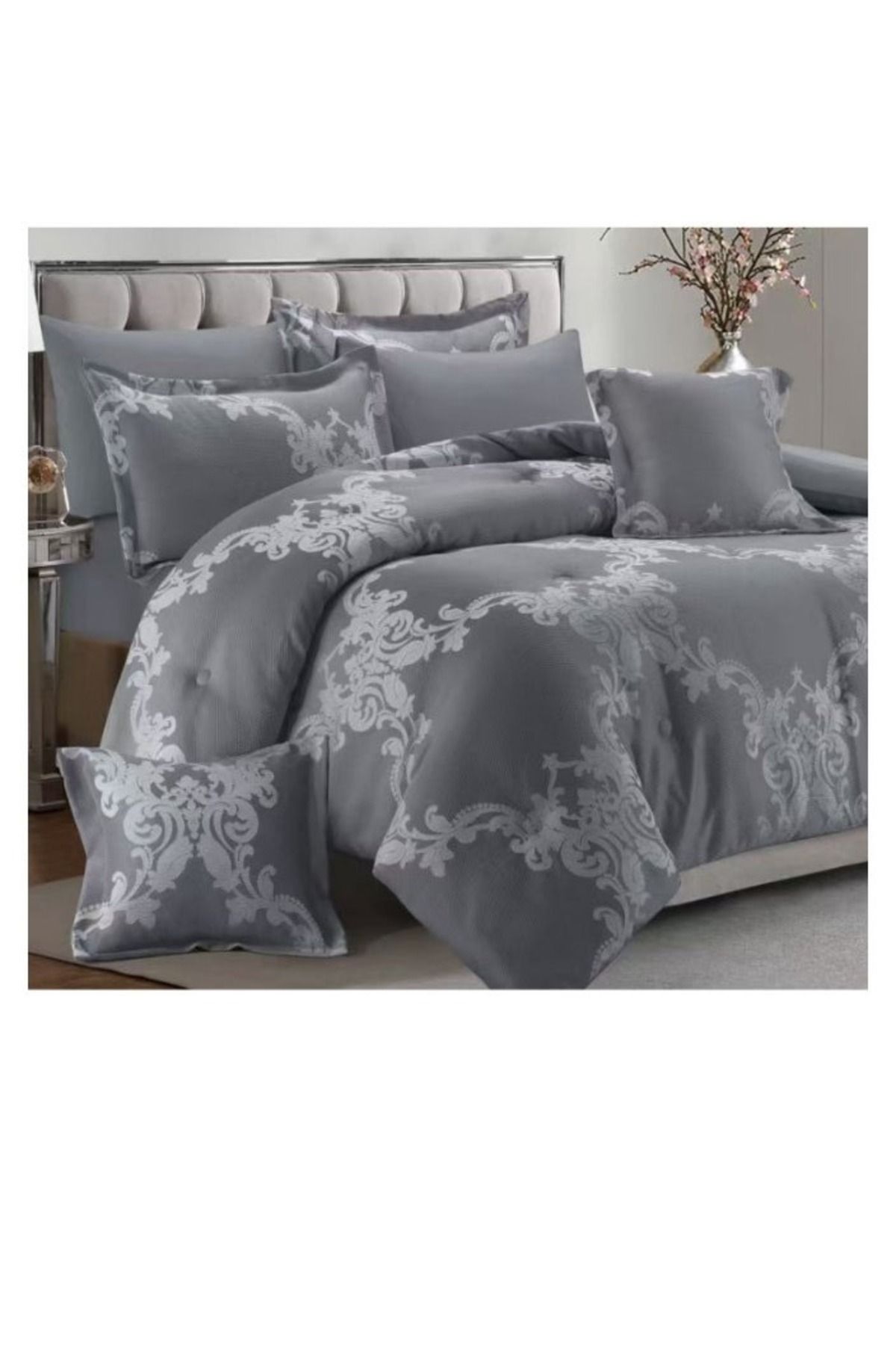 smart home-Double-sided duvet set, 8-piece duvet, size 240x260 cm, filling (350 g/m²), microfiber 2