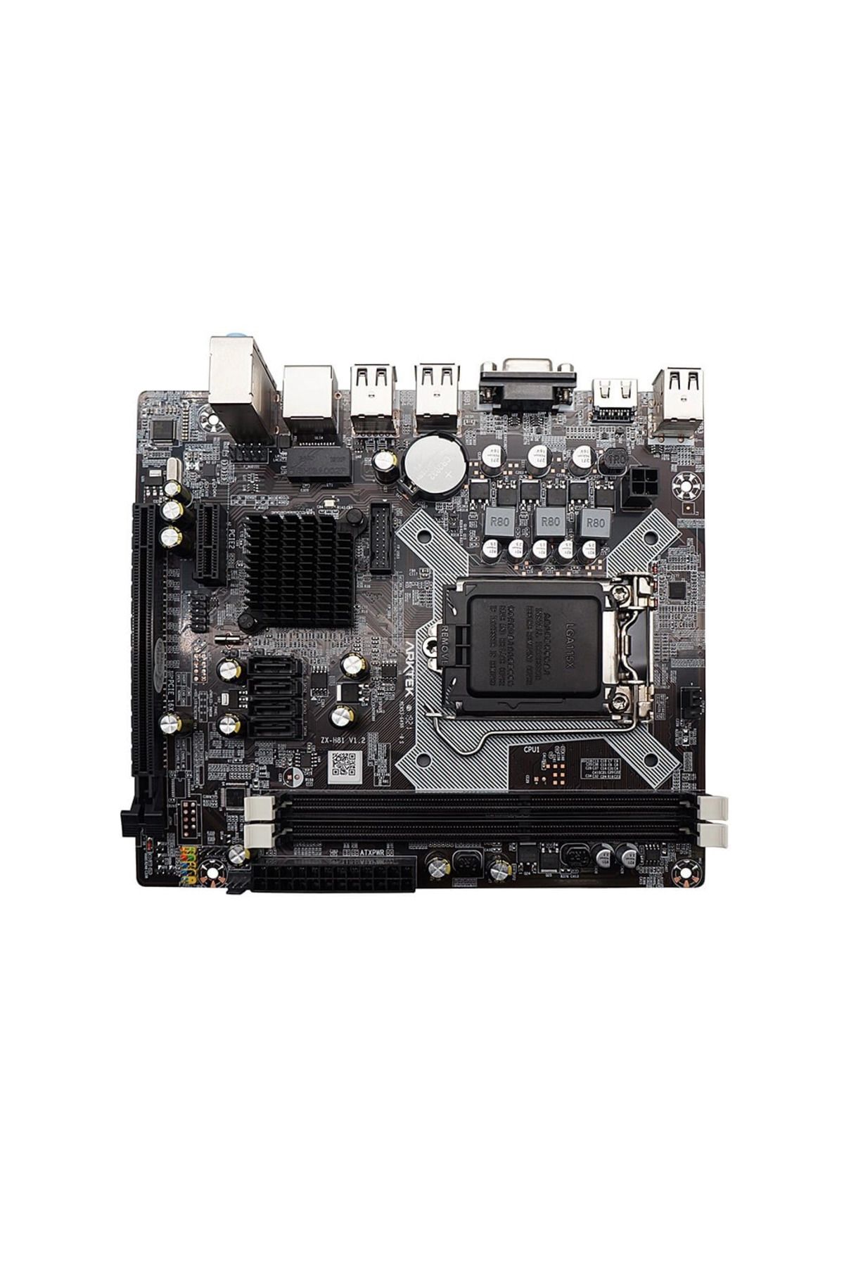 arktek-ALPHA FORCE, AK-H81M EL, 2xDDR3, M.2, D-SUB, HDMI, 4th Generation, LGA1150 Socket, Motherboard 5