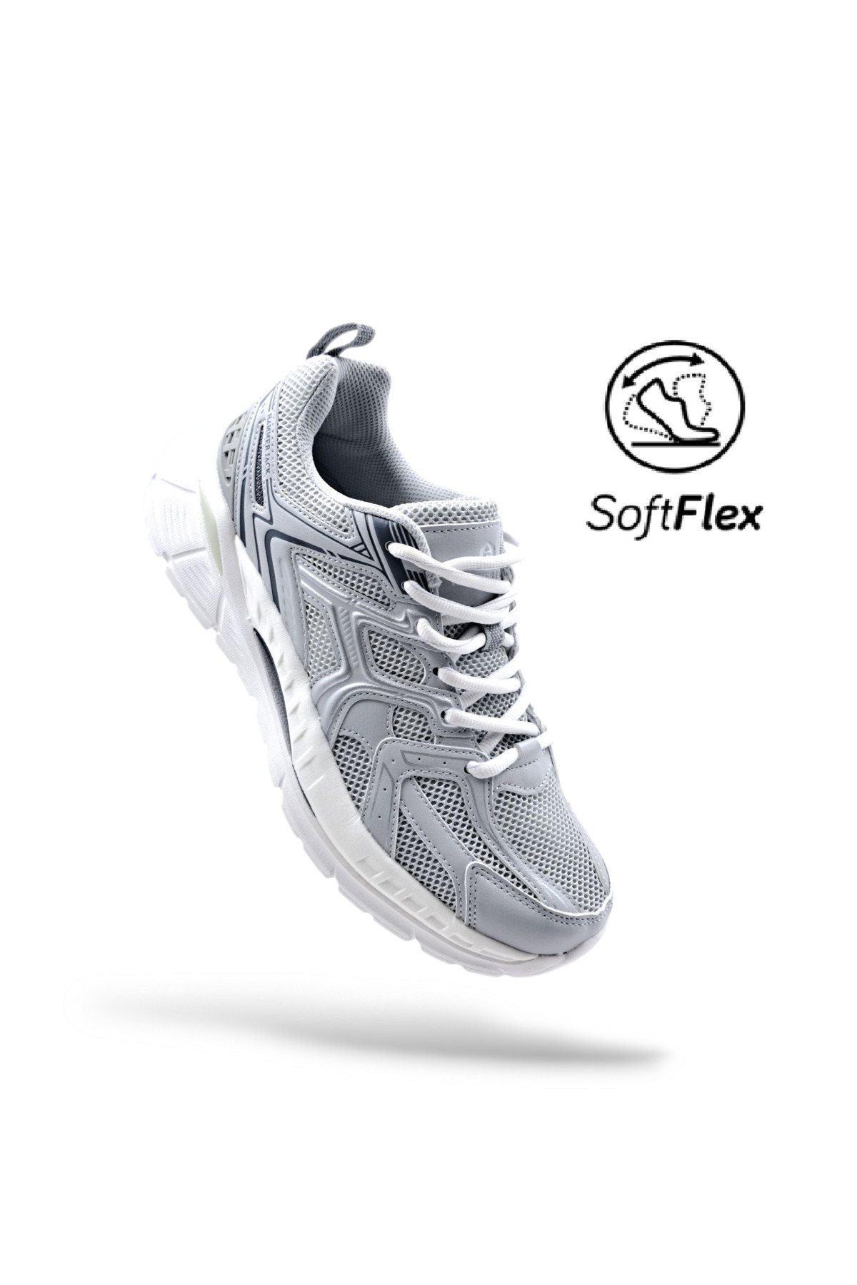کفش اسپورت اسپرت کتانی مردانه پیاده روی خاکستری Blause Soft Flex — خاکستری H25021 — تصویر 4 از 6