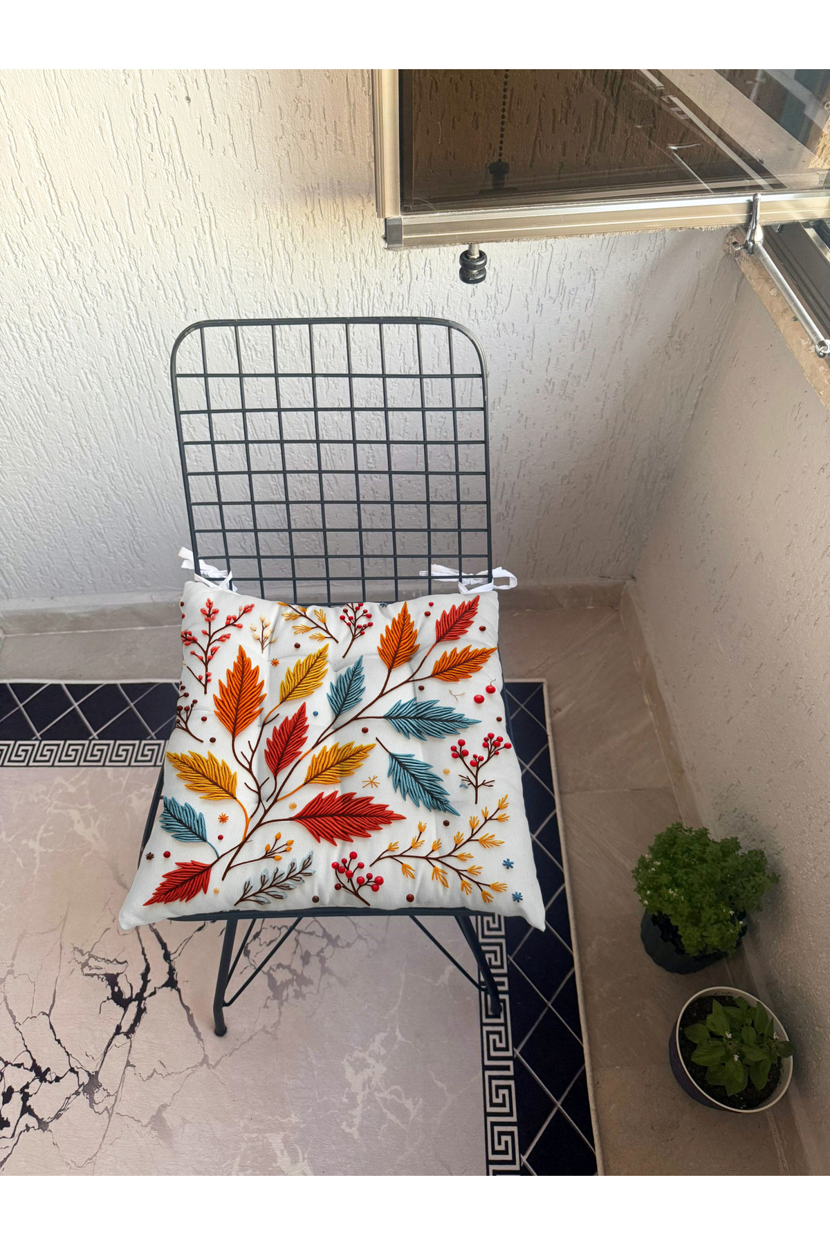 yok yok evim eve dair her şey 9 Puncte Efect De Borduri Pofuduk Sală Balcon Grădină Scaun Bucătărie Pernă - One Size