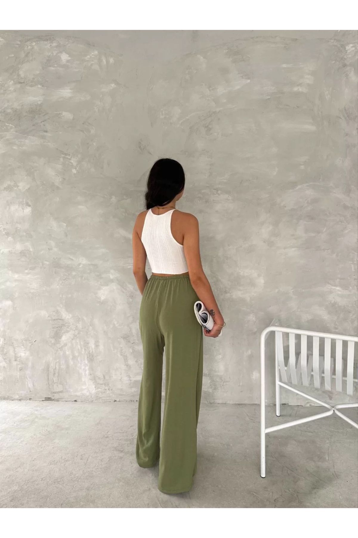 CVS-Γυναικείο Pantalon Oversize Ayrobin - Πράσινο Μέντα 3