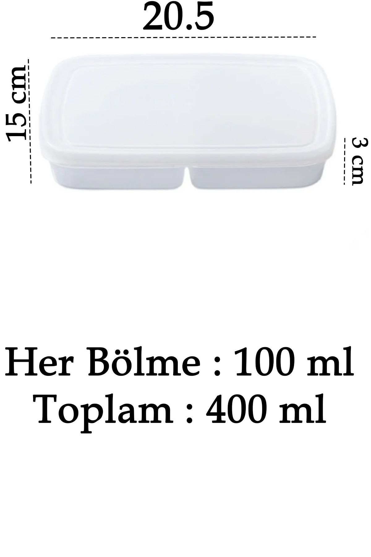 DOVİHOME-6 Pieces 400 ml 4 Compartment Frozen Meat and Vegetable Storage Container Set - Freezer and Mincer Organizer 4