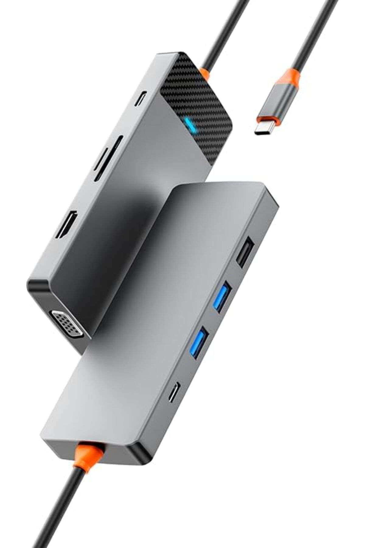 WIWU-Linker A921HV 9 In 1 USB-C Hub - Grey 4