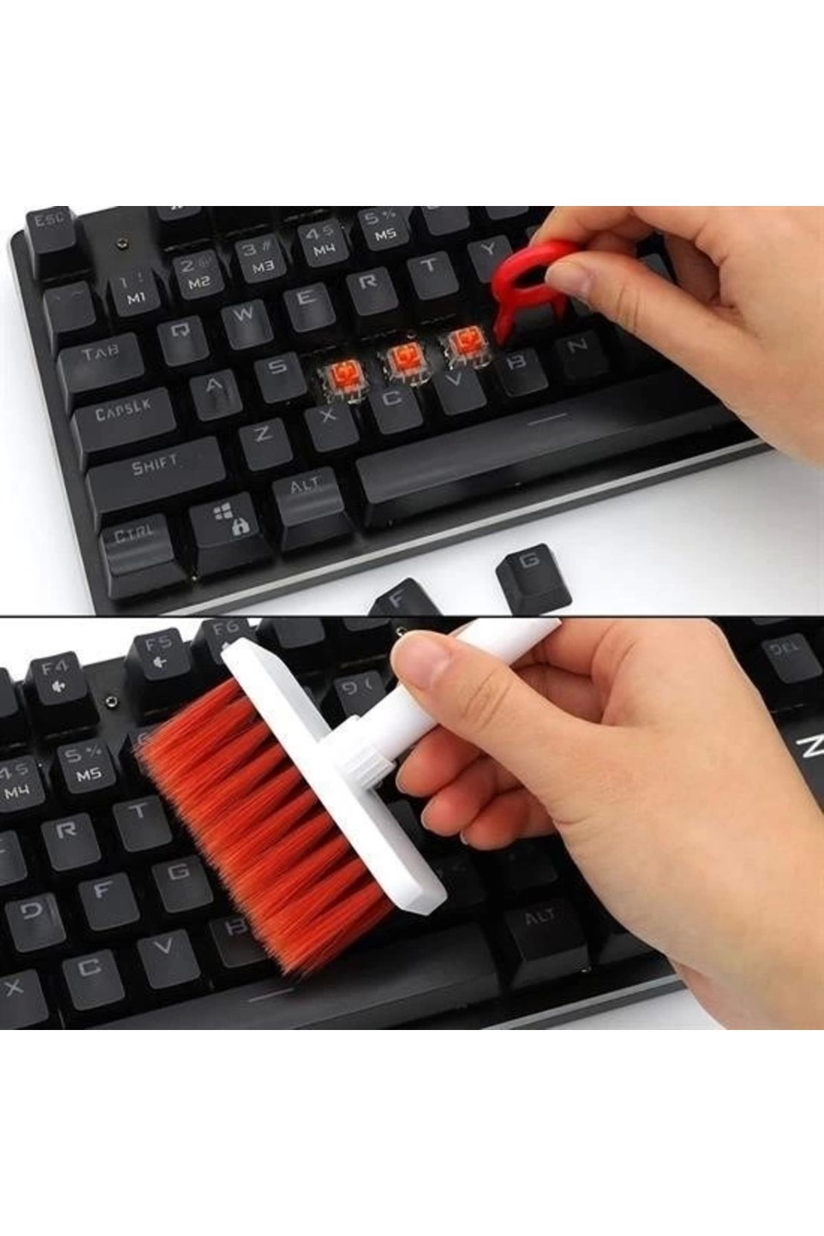 magroepace-BUFFER® Multi-Purpose Red Precision Brush Head Computer Laptop Cleaning Brush 7