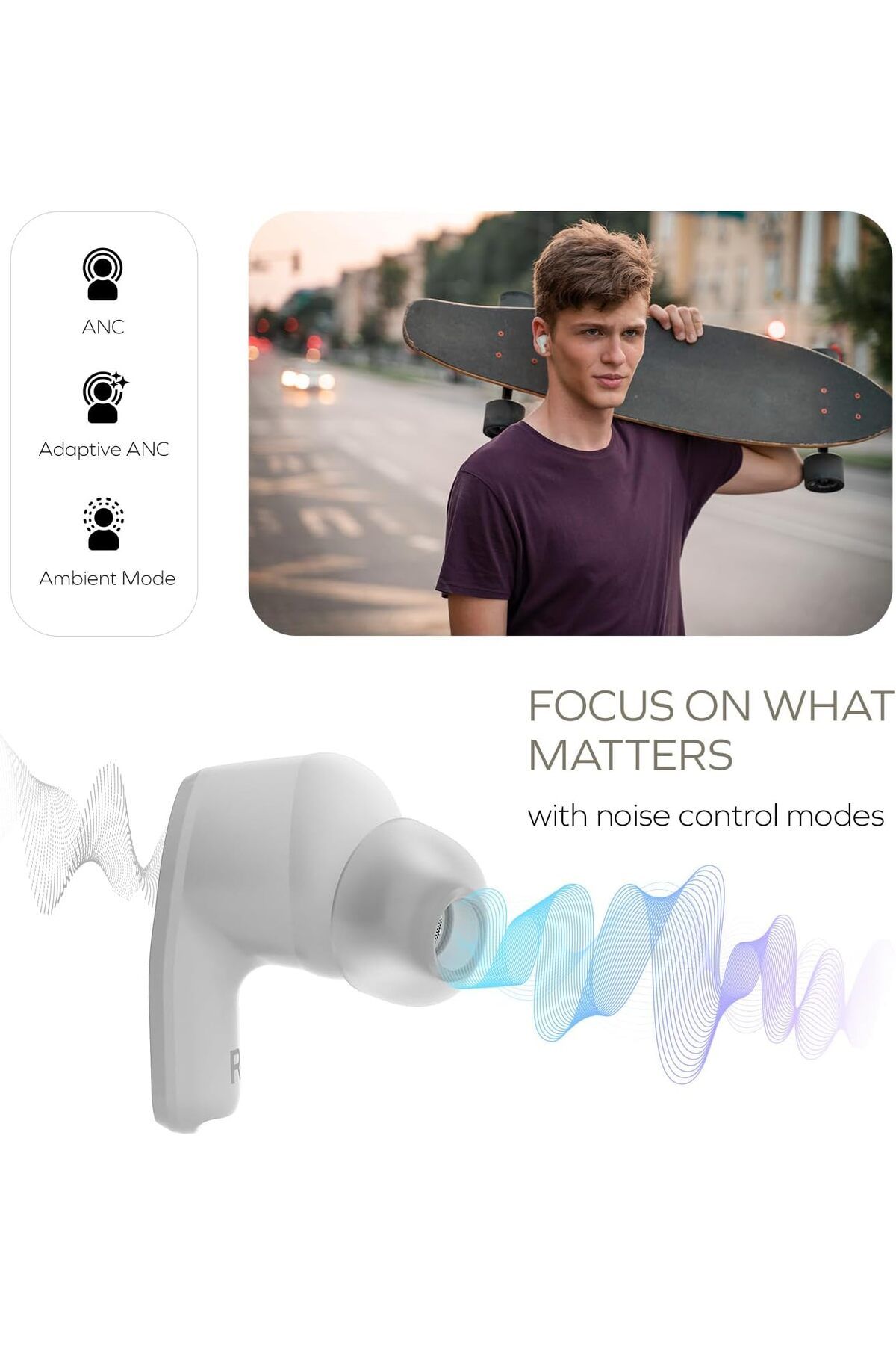 CREATIVE-Zen Air SXFI Lightweight True Wireless In-Ears with Super X-Fi Spatial Audio, Active Noise 5