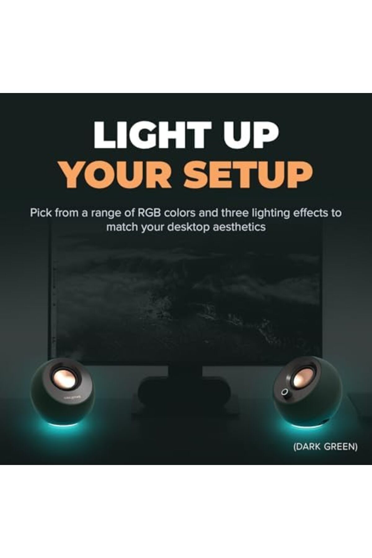 CREATIVE-مكبرات صوت كمبيوتر Pebble Pro Minimalist 2.0 USB-C مع بلوتوث 5.3 وإضاءة RGB L قابلة للتخصيص 4