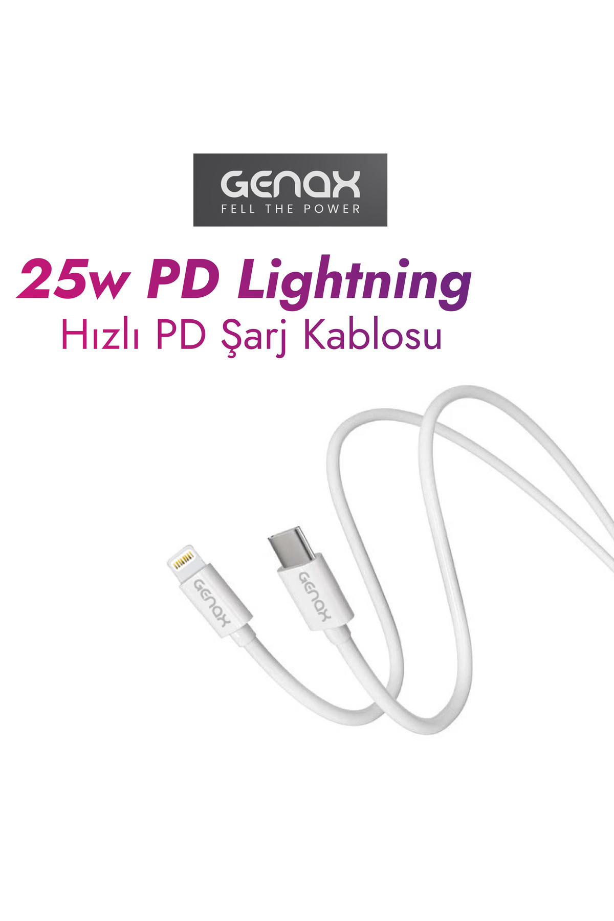 GENAX 25W iPhone Hızlı Şarj Cihazı | Lightning Girişli PD Adaptör