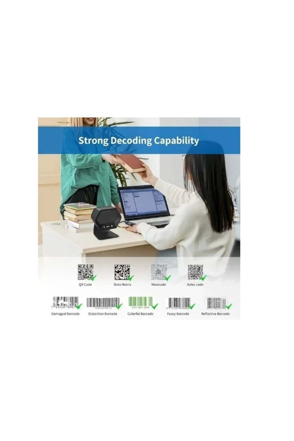 divendi-ro-Two-dimensional scanner, scans 1D, 2D and QR codes, red 5