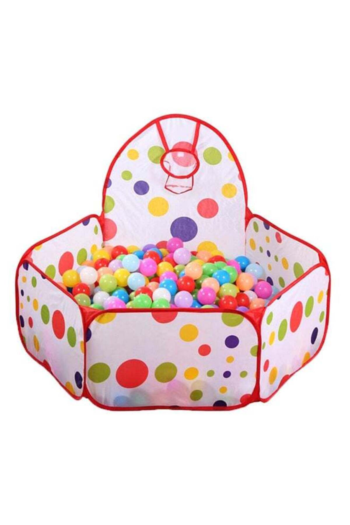 نفق زحف قابل للطي 3 في 1 مع سلة – متعدد الألوان لل...