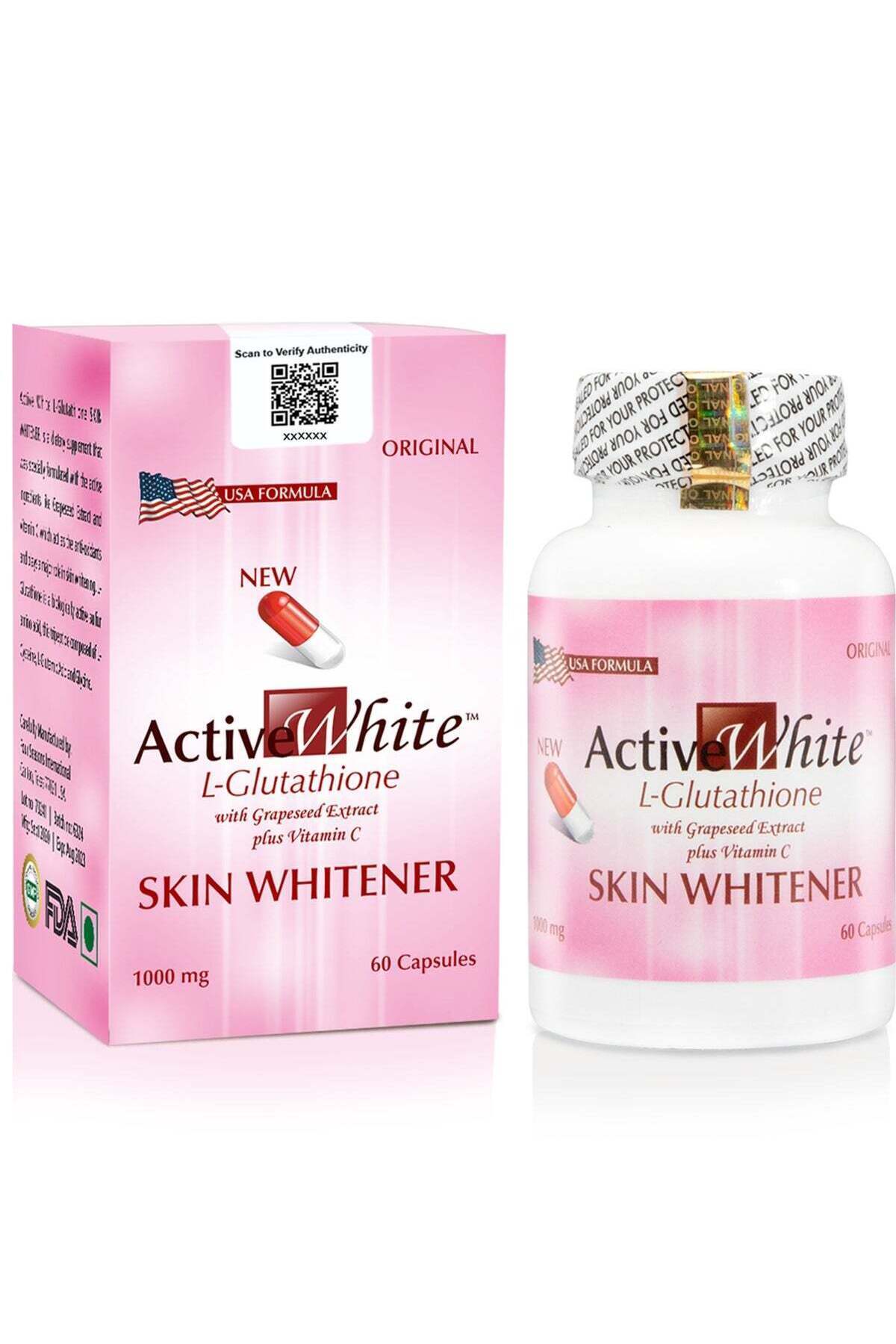 active white l glutathione capsule review Active white advanced glutathione and vitamin c capsules combo main image 1