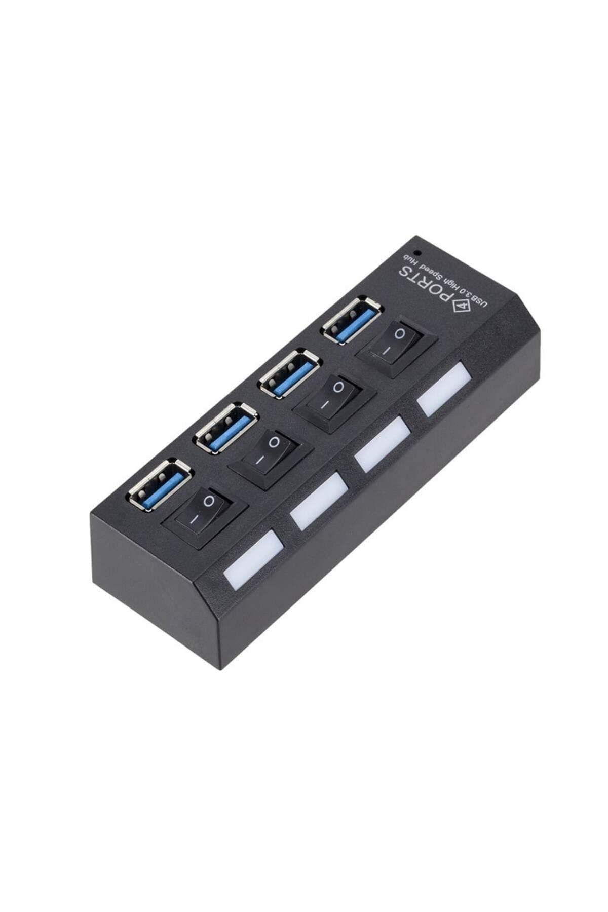 divendi-ro-USB Hub with 4 High Speed USB 3.0 Port, On/Off Button, with included power cable, black 9