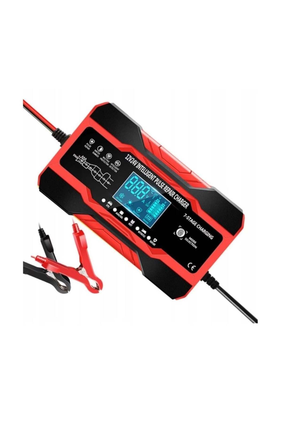 divendi-ro-Car battery rectifier DP1210, 12V 10A - 24V 5A, 180W, 7-step charging, 4 functions, black with red 4