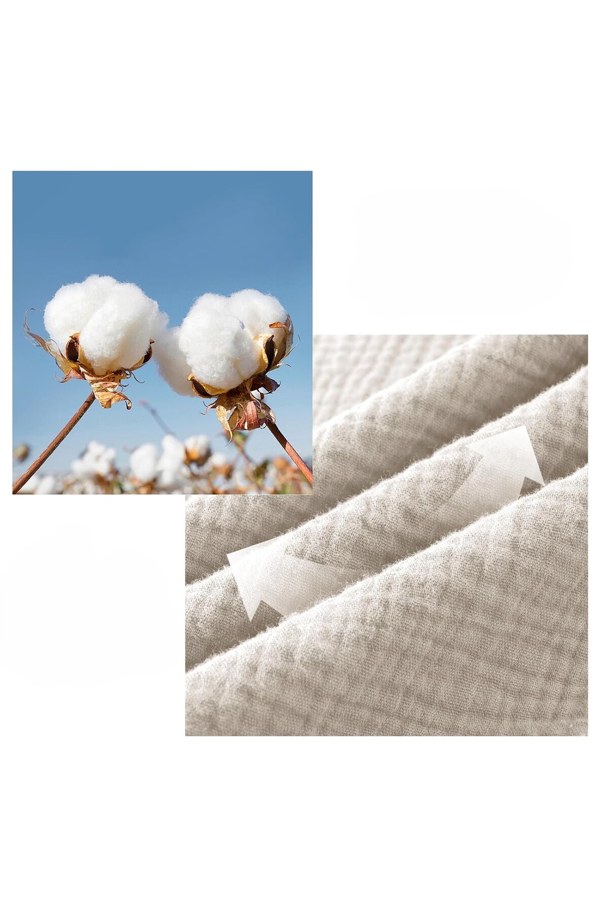 TEGA 2 Katlı Balenli Emzirme Örtüsü 70x100 cm | %100 Pamuk Müslin | Nefes Alan Kumaş fotoğrafı 5 (önizleme)