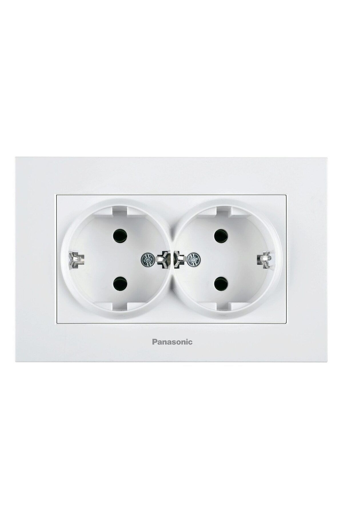 PANASONIC-Double Schuko Socket Karre Plus White 1