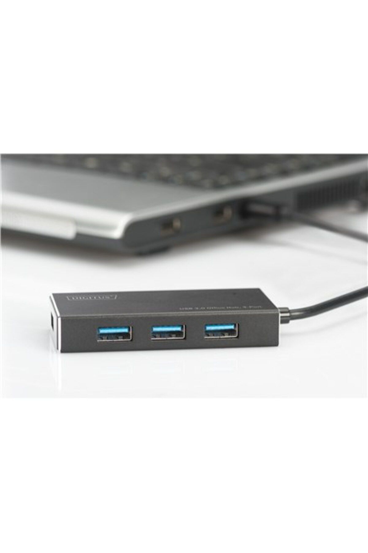 Digitus-Hub USB 3.0 4-Port, Aluminiu, Alimentare 5V/2A 8