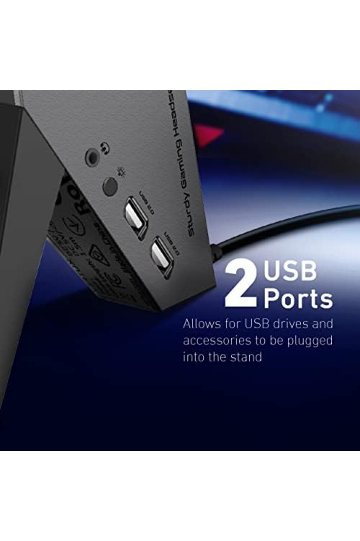 VERTUX-Multi-Function Hub with Headphone Stand 3