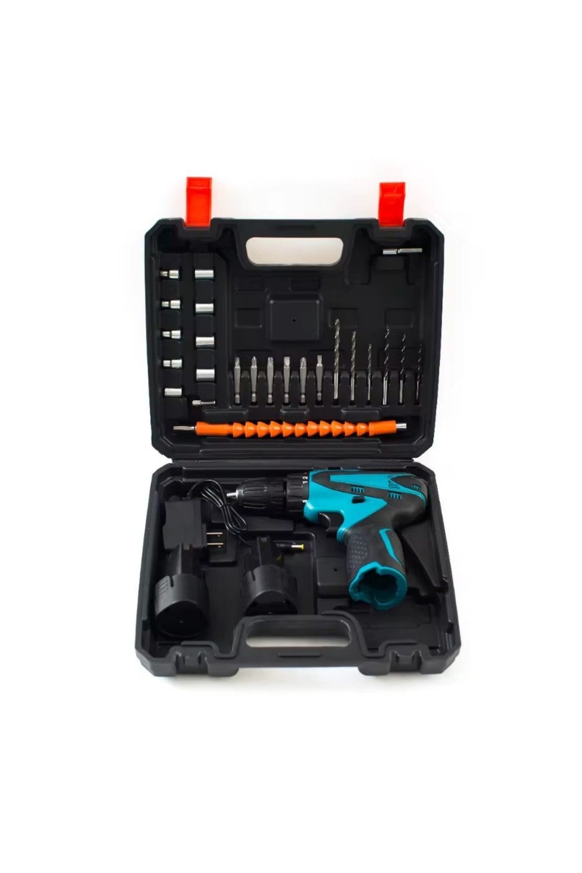 divendi-ro-Set șurubelnițe electrice fără fir, 2 baterii, 12V, 24 de accesorii incluse, 2 viteze, albastru 3