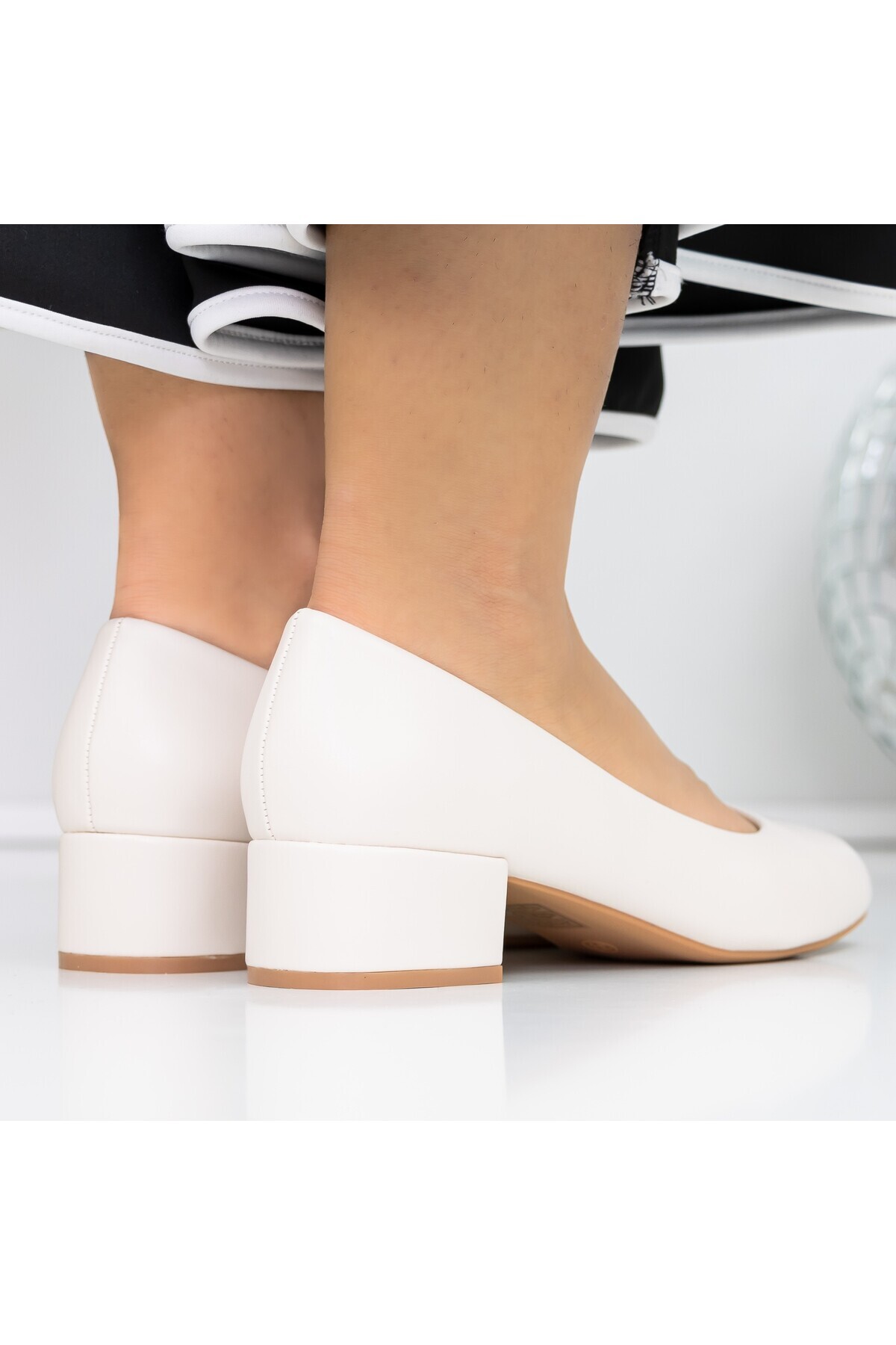 mei-Chunky Heel Shoes 3LE32 Light Beige | 4