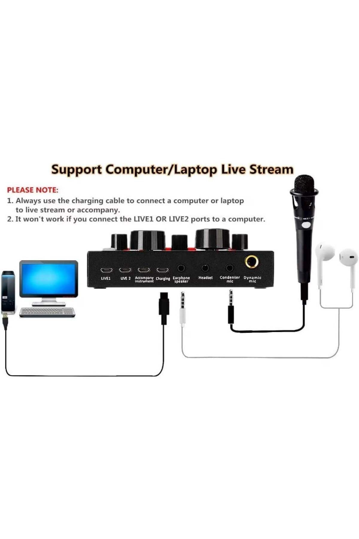 divendi-ro-V8 multifunctional sound card, with bluetooth, 12 sound effects, Micro USB, 6 modes, black 7