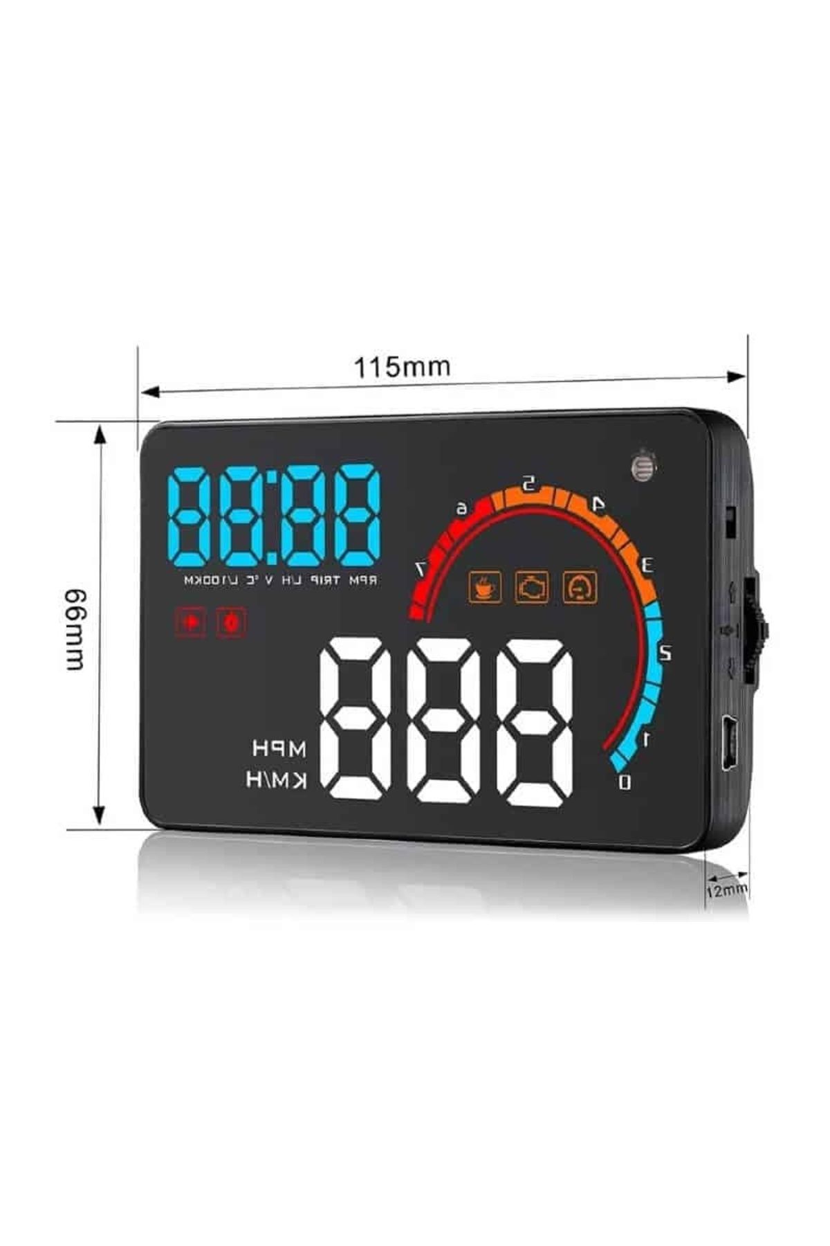 divendi-ro-5.5" D2000 5.5" HUD head-up display with windshield projection with OB2 socket, with speed alarm 9