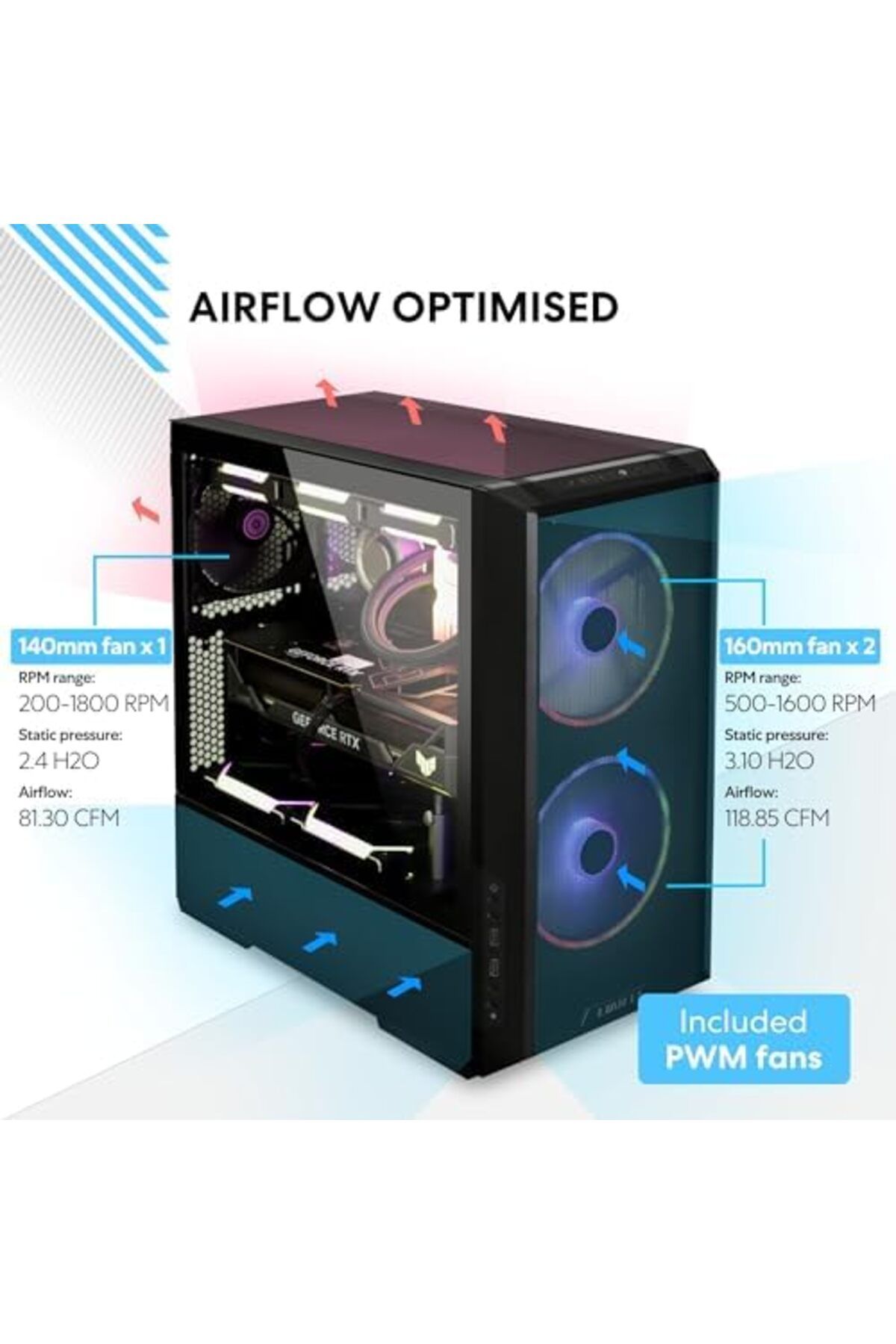 Lian Li-LANCOOL 216 E-ATX PC Case, Airflow Focus RGB Gaming Computer Case with All-Around Mesh Panel 6