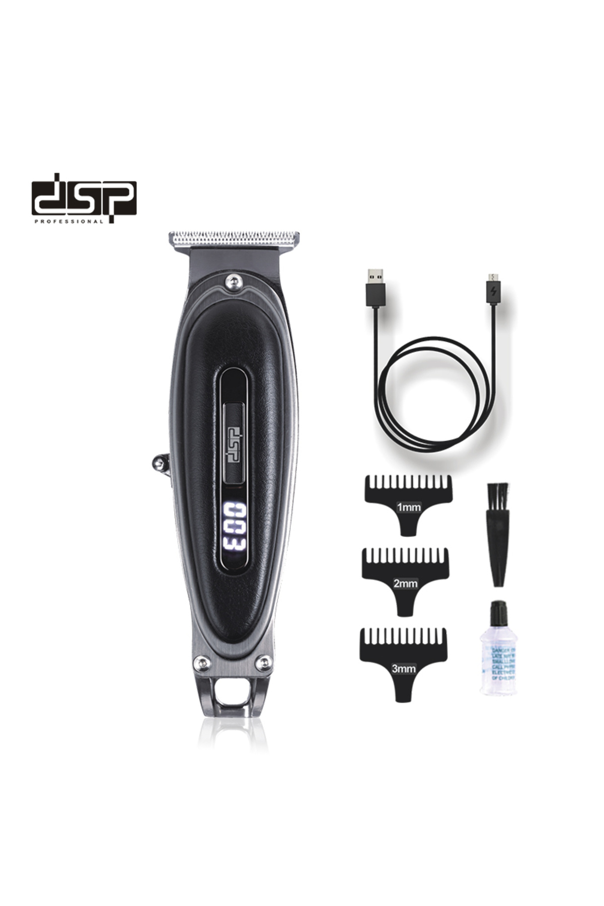 DSP-90396 Professional Men's Shaver - Fast Charging, Precision Blades, Digital Display 1