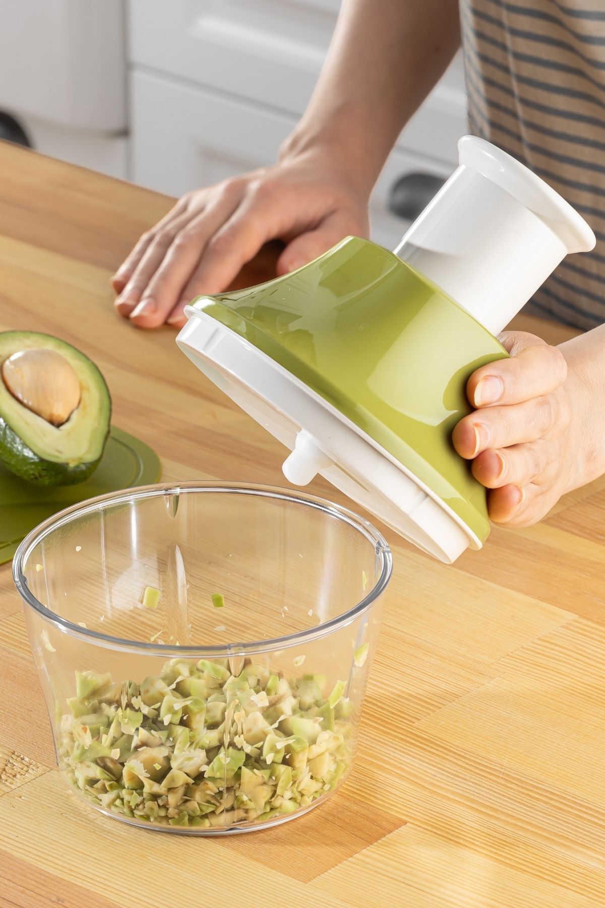 PAZARAKOŞ 3 Bıçaklı Paslanmaz Çelik Bıçaklı Basmalı Döner El Rondosu 700 Ml - Doğrayıcı Rende