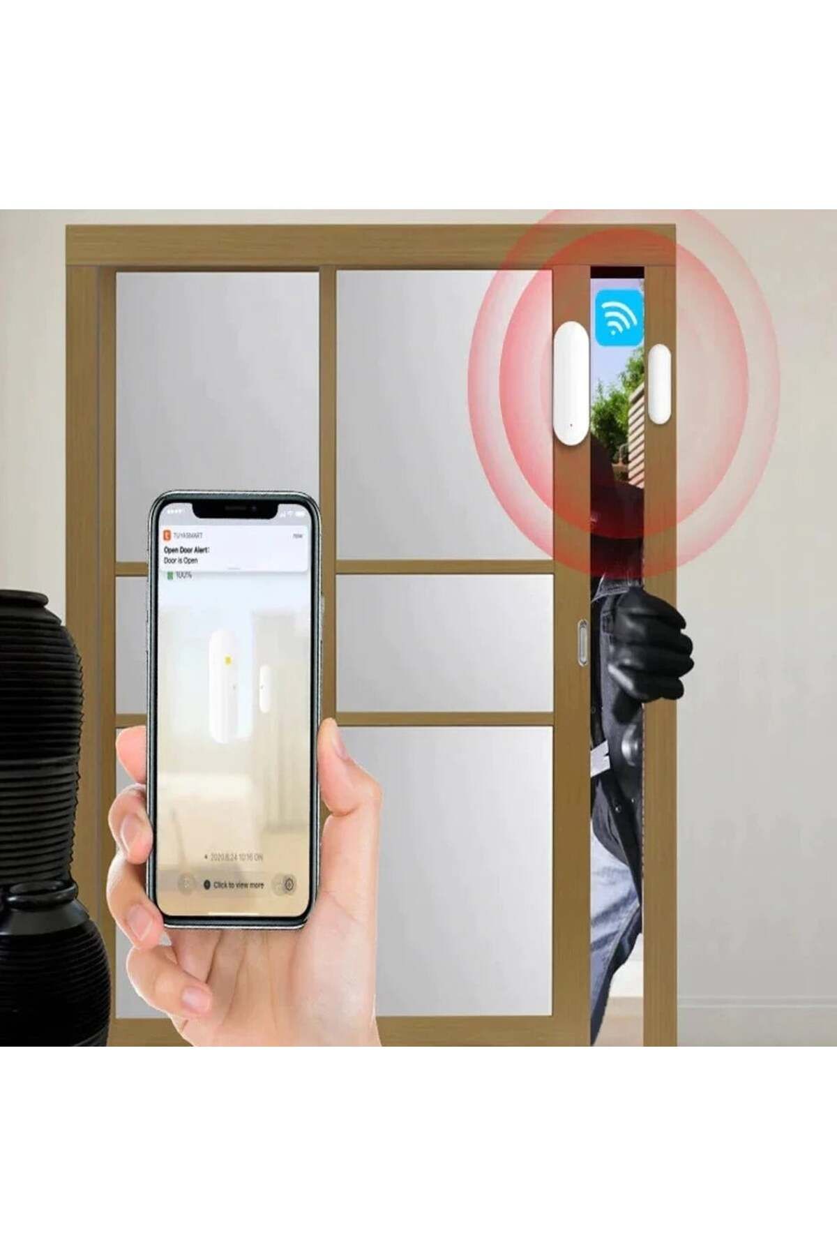 divendi-ro-Wireless Magnetic Door or Window Sensor, Tuya Smart, Alexa and Google Assistant Compatible 4