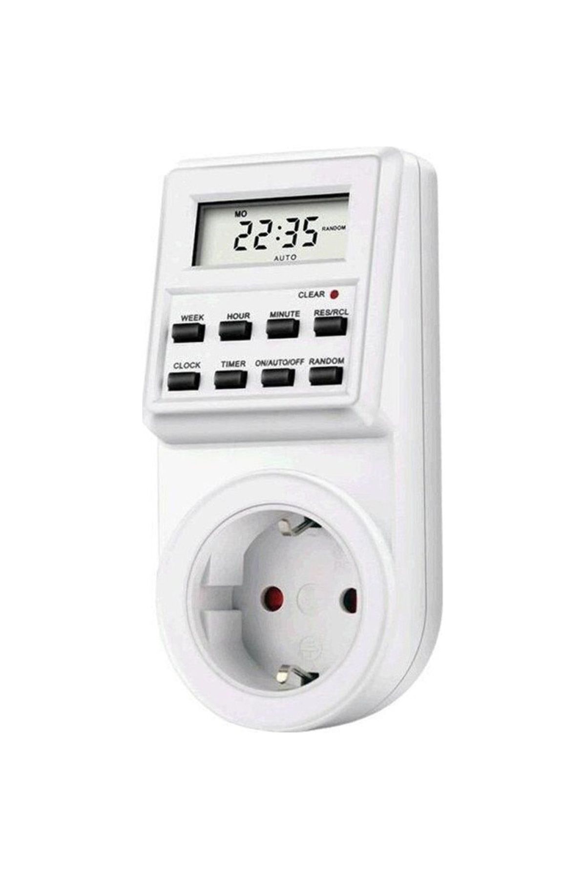 divendi-ro-Smart socket with LCD display, energy meter, timer and clock - White 3