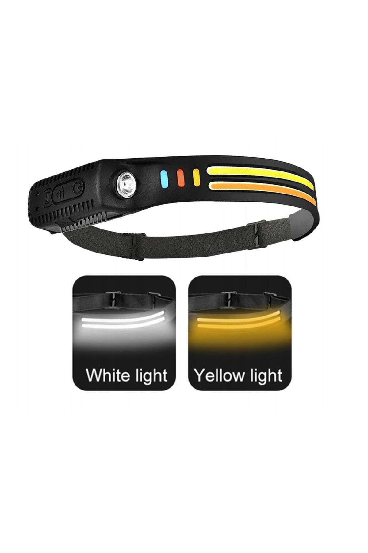 Welora-Head torch with motion sensor, 8 light modules - Black 7