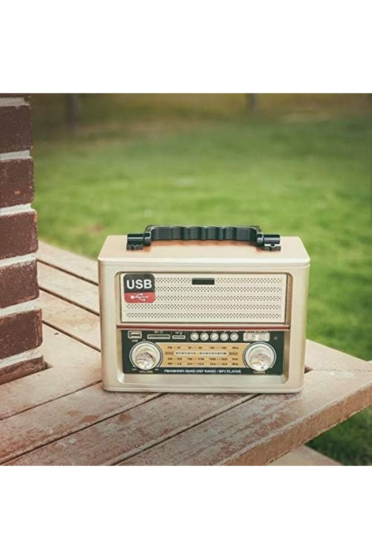 divendi-ro-Portable bluetooth radio with modern retro design and remote control 4