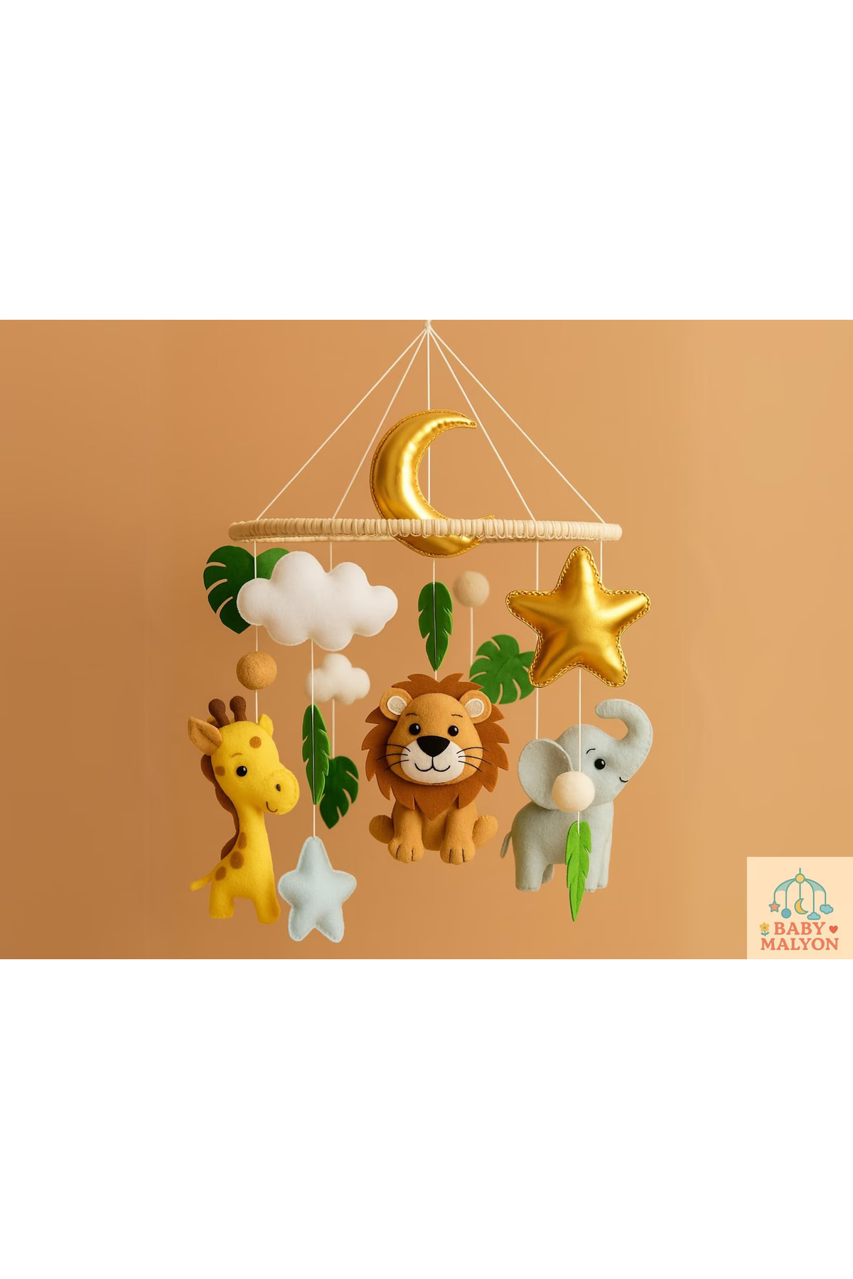 ANIMALS SAFARİ FIGURE BABY CRIB ORNAMENT (WITH MUSIC) DÖNENCE