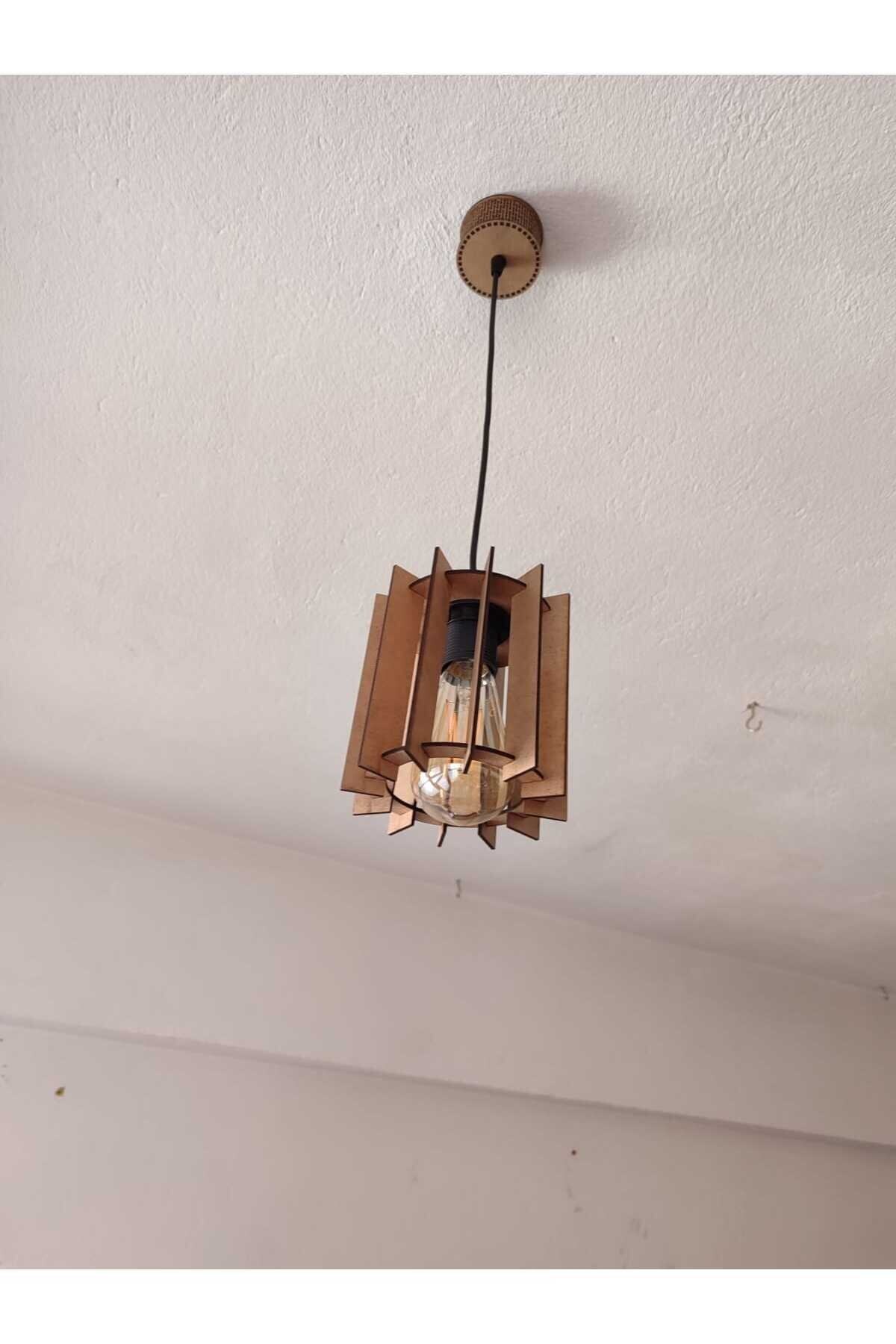 Single Living Room Rustic Wooden Chandelier