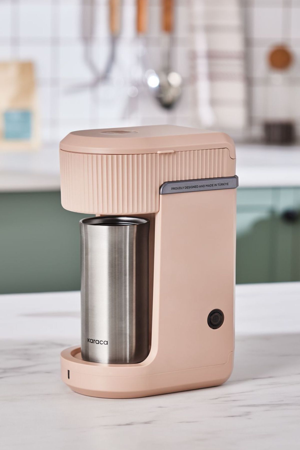 Karaca Mono Personal Filtre Kahve Makinesi ve İnox Kişisel Termos Hediyeli Beige