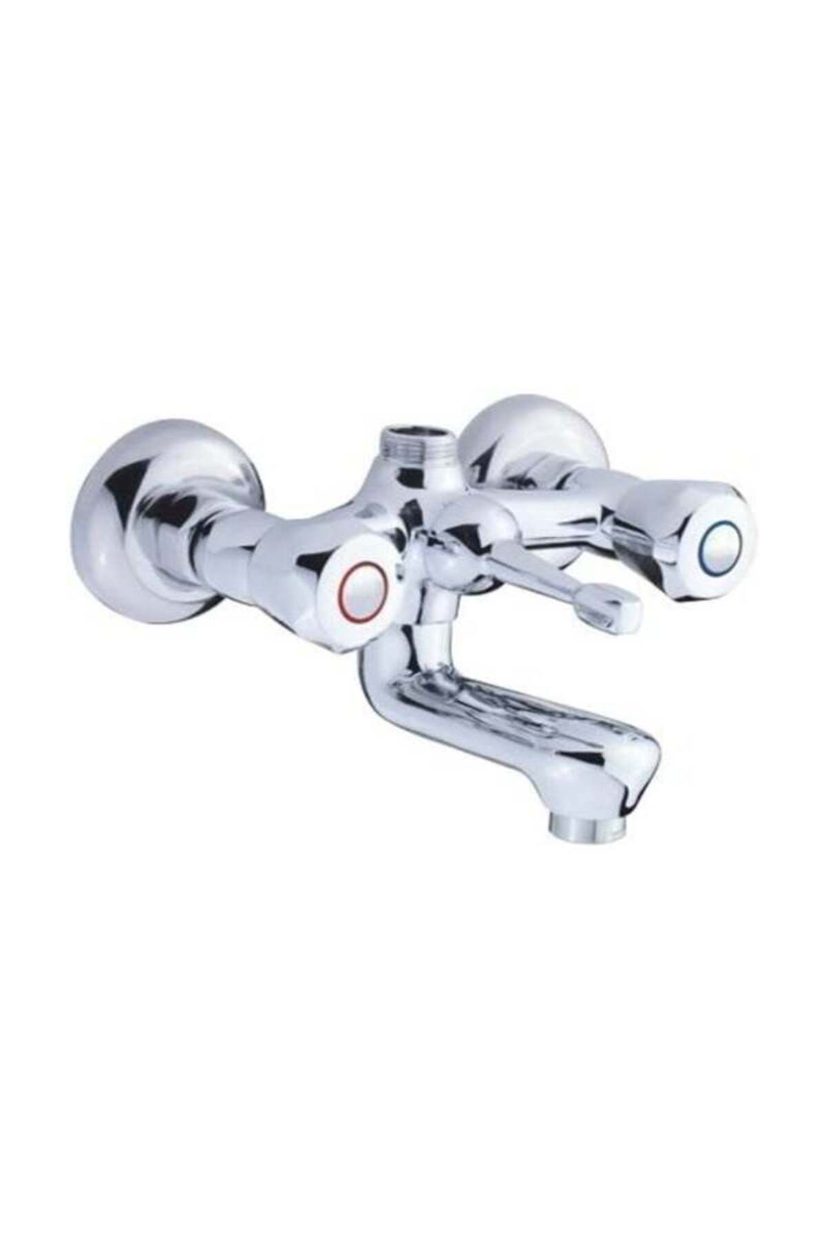 Veka Eski Tip Banyo Matarası (Duvara Monte, Sıcak & Soğuk Su Girişli)