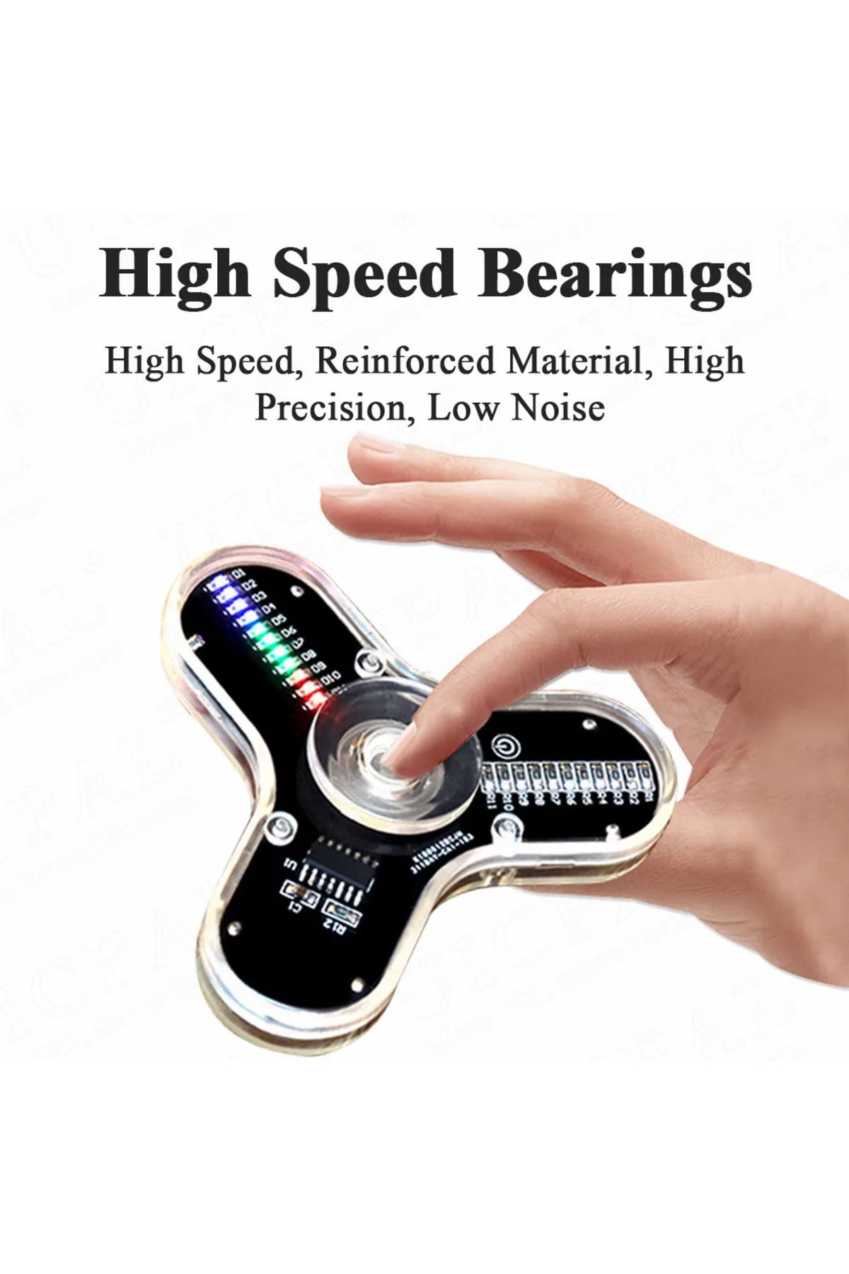 Choice-DIY Fidget Top Kit Fingertip Gyros with LED Light DIY Soldering Project Practice Solder Assembly ... 3