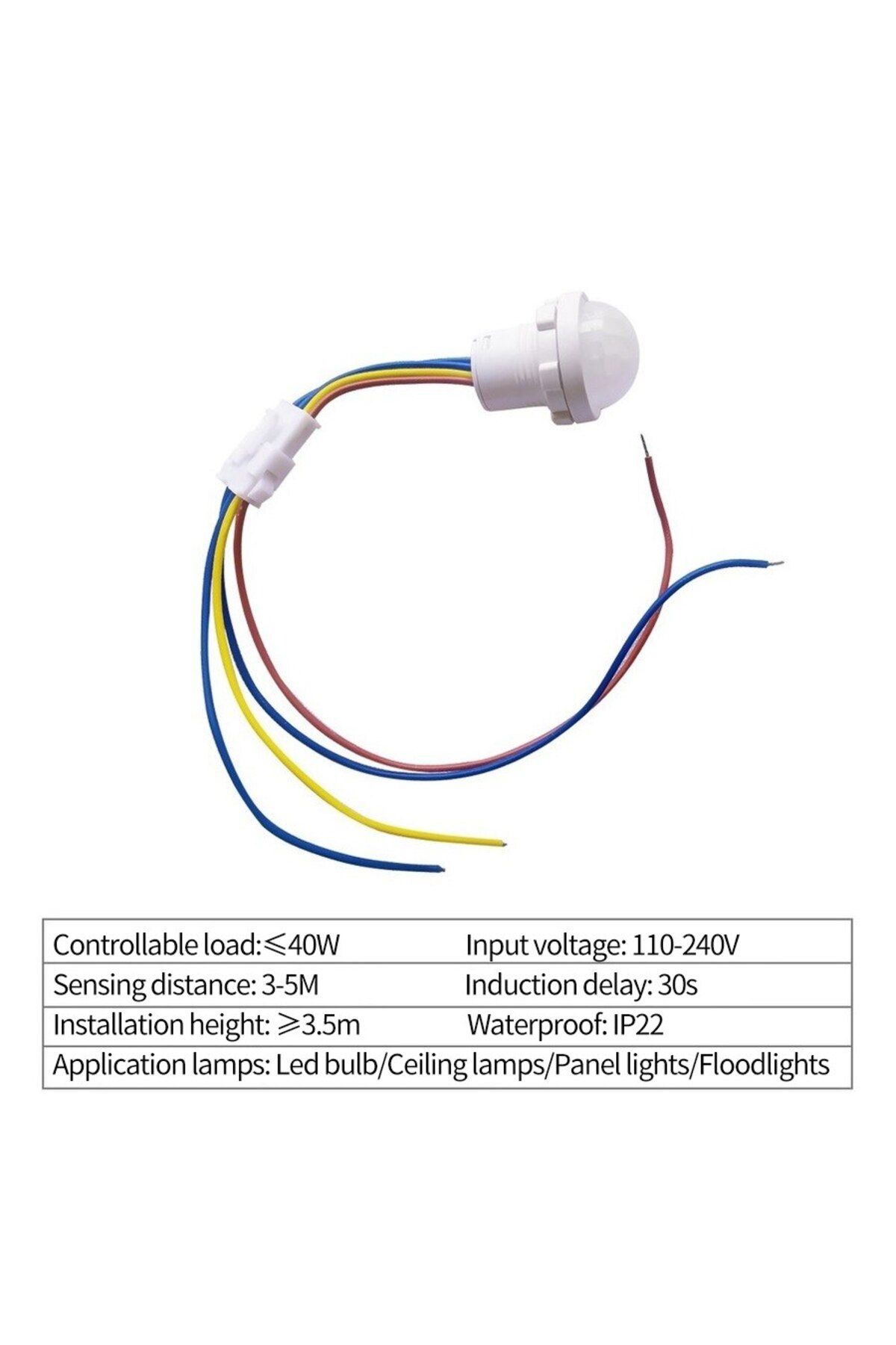 Choice-Time Delay Motion Sensor Switch for Led Light Bulb Downlight Fan Lamp AC 85-265V PIR Infrared Mov... 2